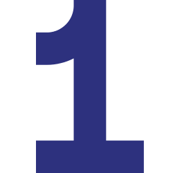 blue number 1