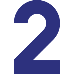 blue number 2