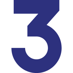 blue number 3