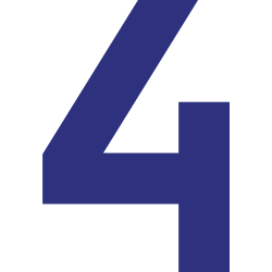 blue number 4