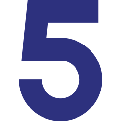 blue number 5